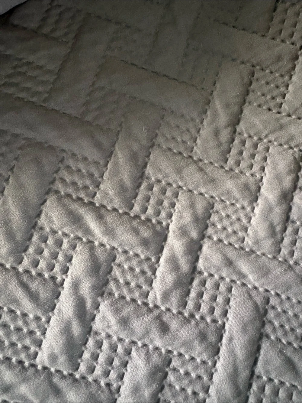 Quilted Textured Bedspread Set - Gray queen or full